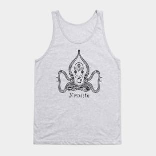 Boho Paisley Octopus Namaste Yoga Pose Tank Top